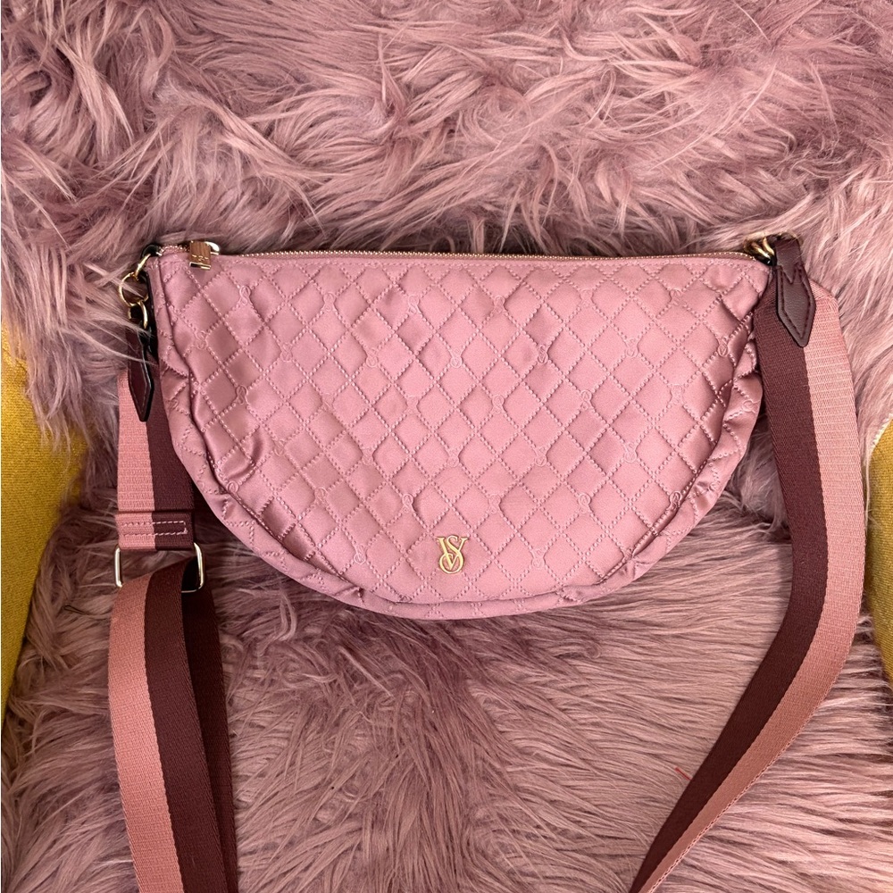 Victoria's Secret Blush Quilted Crossbody Bag